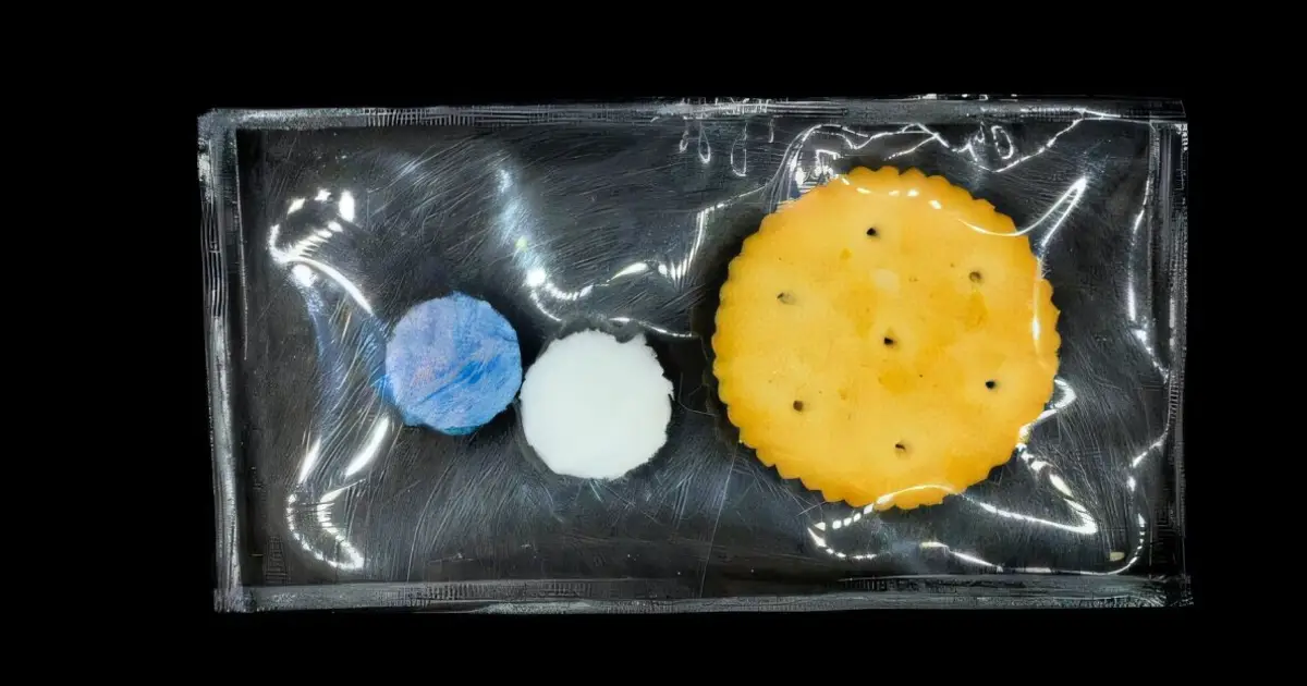 Starch-based sensor changes color to indicate moisture in food packaging