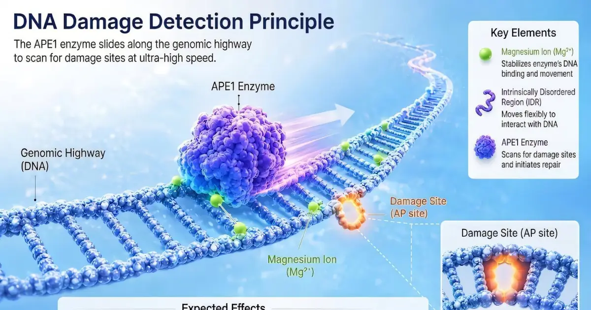 DNA repair enzyme uses one-dimensional sliding to detect key sites, researchers reveal