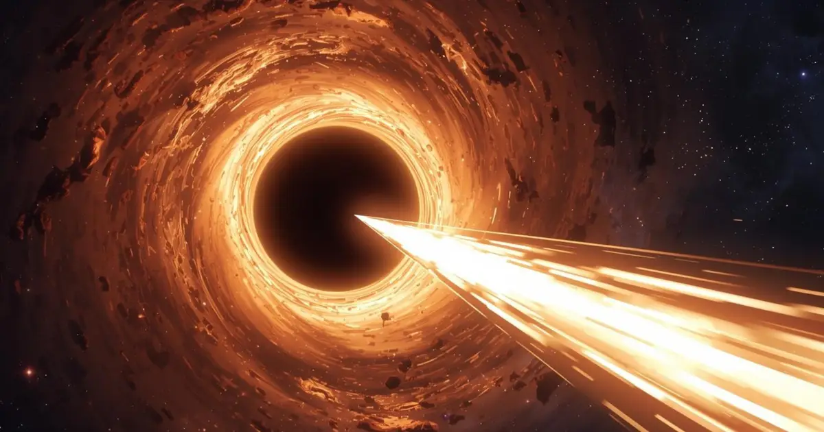 A nearby black hole as a window into the early universe