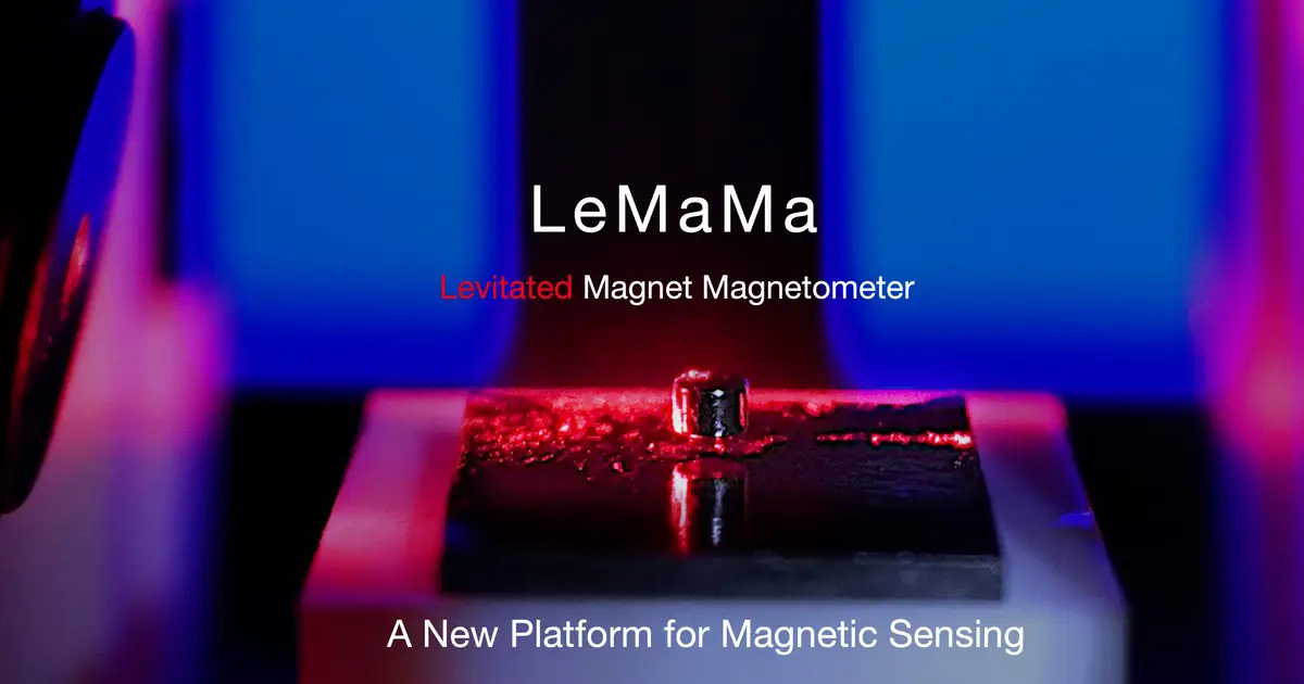 Tiny floating magnet detects ultrafaint magnetic fields at room temperature