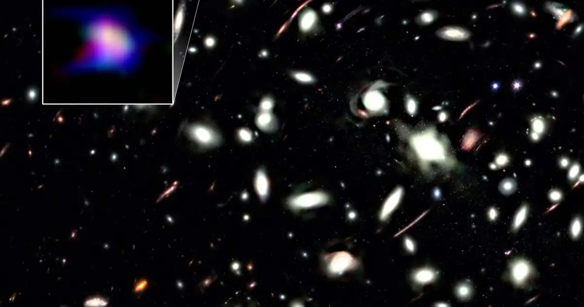 Chemically primitive galaxy from 13 billion years ago reveals record-low oxygen