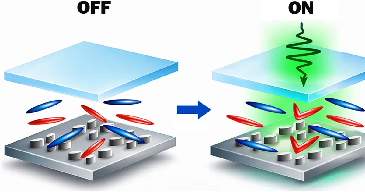 Dyed liquid crystals enable light-only control of optical components