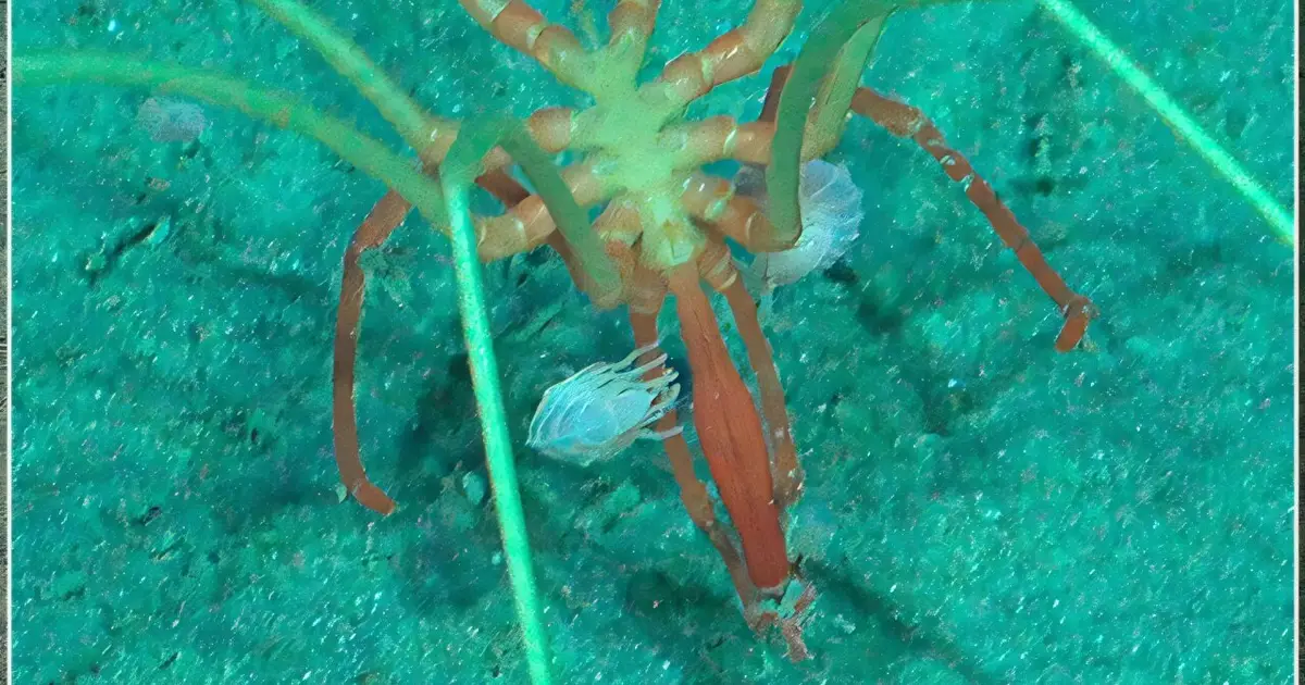 Deep-sea crustaceans caught hitching rides on giant sea spiders