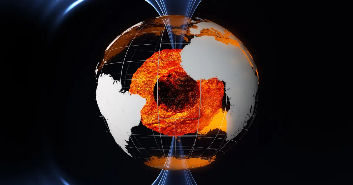 Earth's outer core beneath Pacific reversed direction in 2010, satellite data reveal