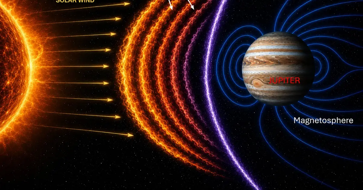 Jupiter uses a surprisingly complex system to fend off particles from the sun