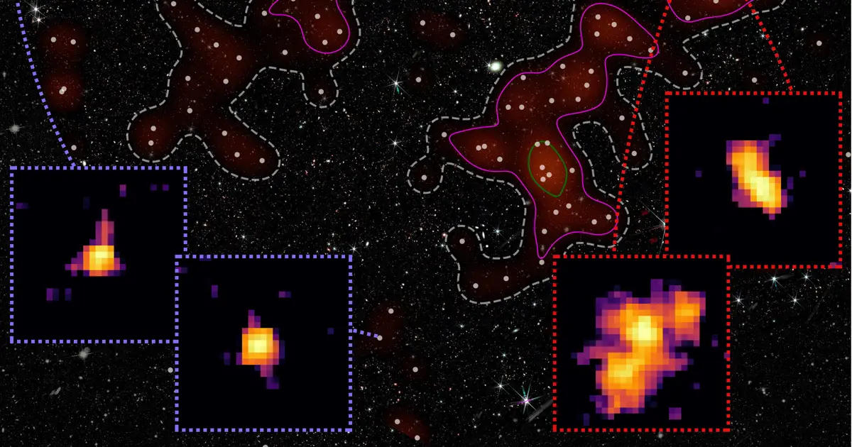 Just 1.2 billion years after the Big Bang, galaxies were already shaped by where they lived