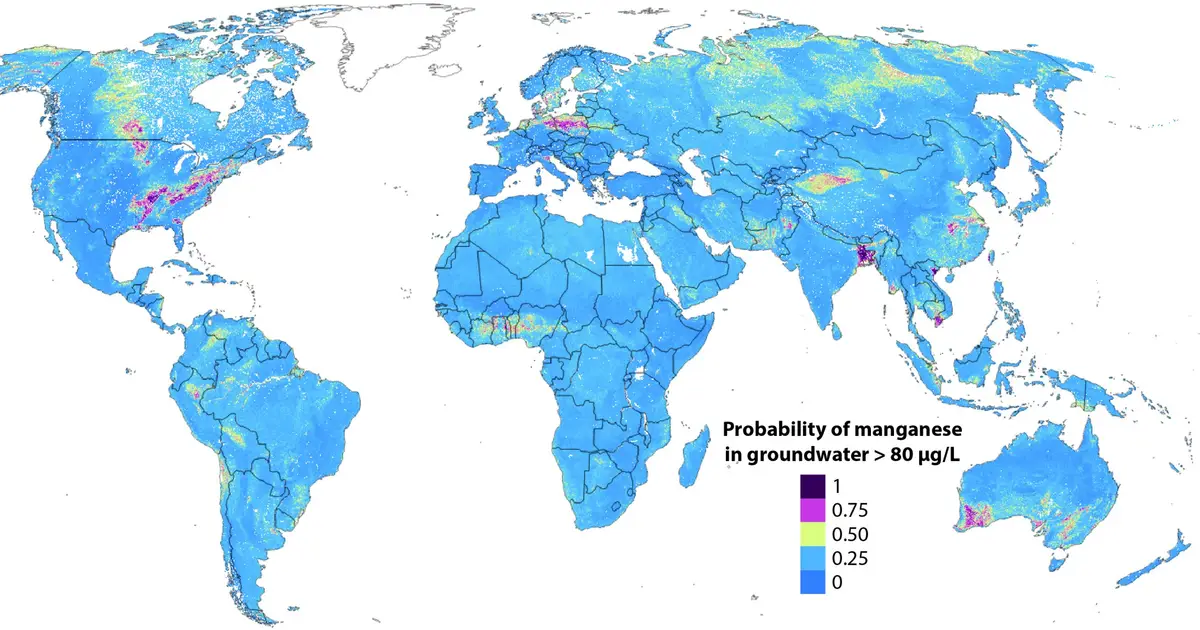 Manganese risk in groundwater affects 200 million people, study shows