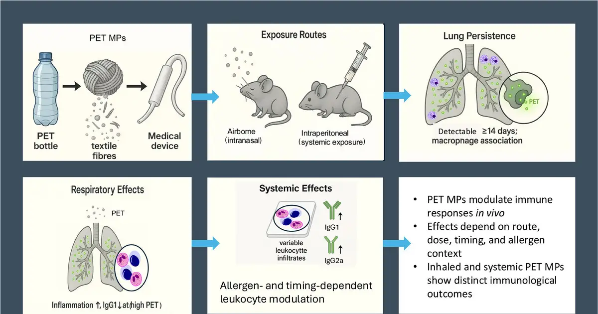 Microplastics altered allergy-related immune responses after 14 days in mouse lungs