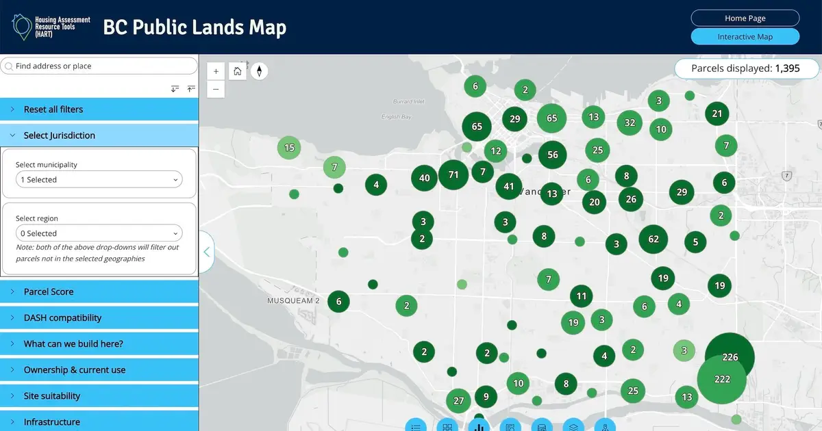 New tool maps public land with potential for hundreds of thousands of affordable homes in British Columbia