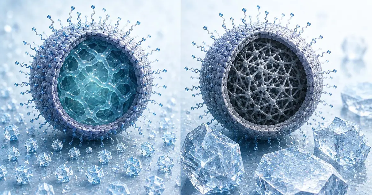 Controlling ice crystal growth using polymer nanoparticles