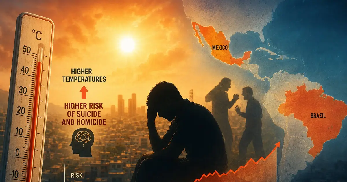Rising temperatures linked to higher risk of homicide and suicide in Mexico and Brazil