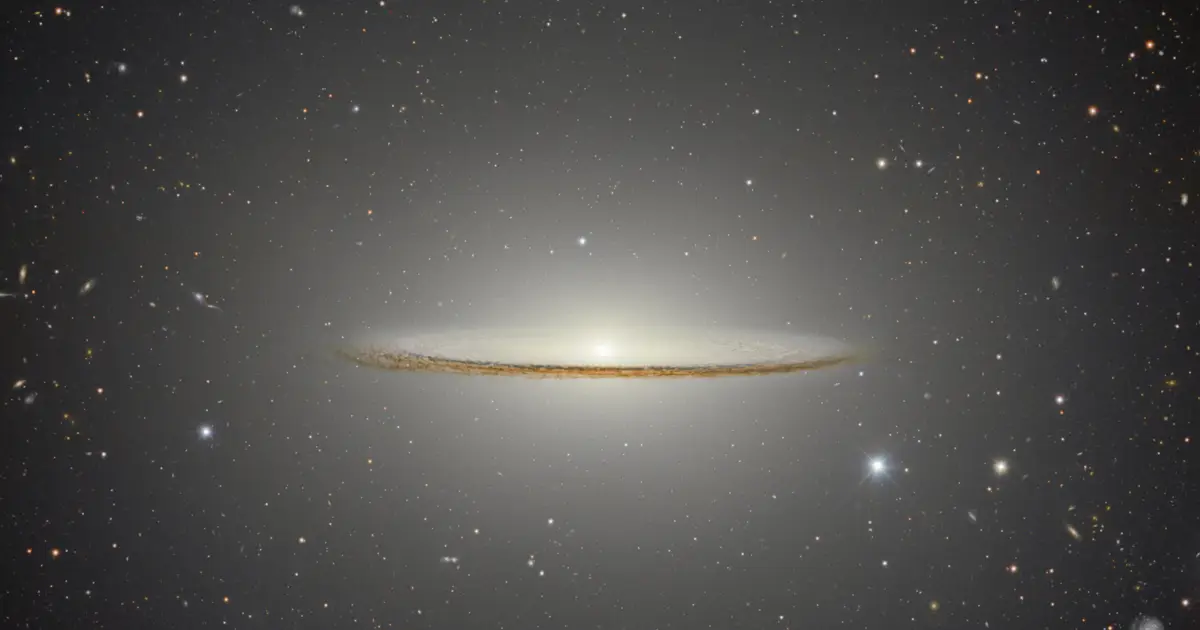 Sombrero Galaxy's vast halo emerges in rare detail 30 million light-years away