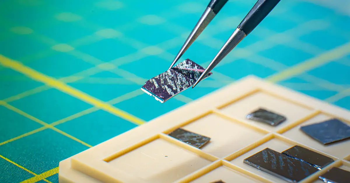Stressed crystal creates nanoscale patterns on chip materials at room temperature