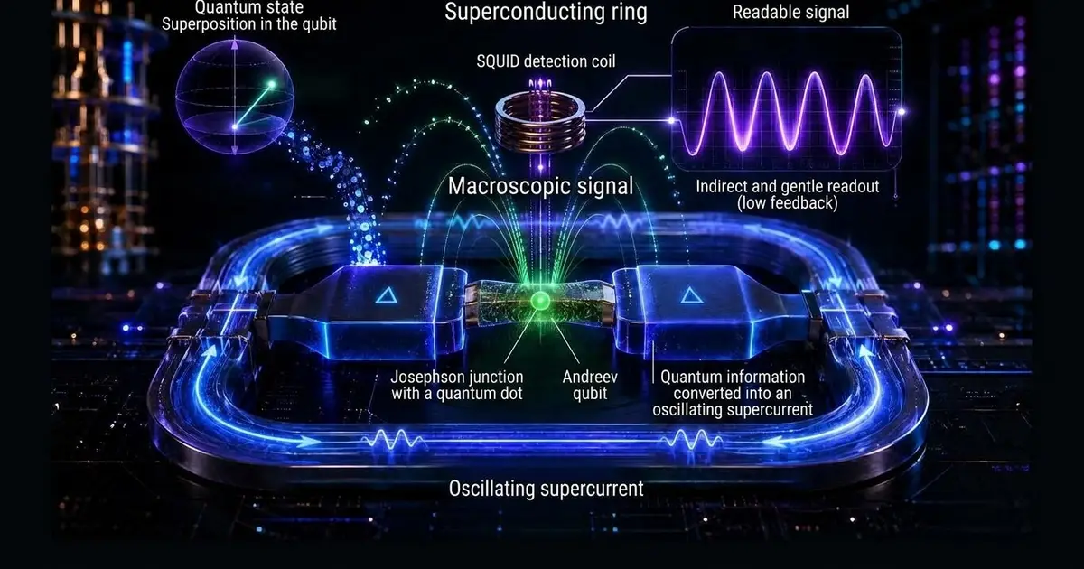 Supercurrent enables the reading of quantum information without destroying it