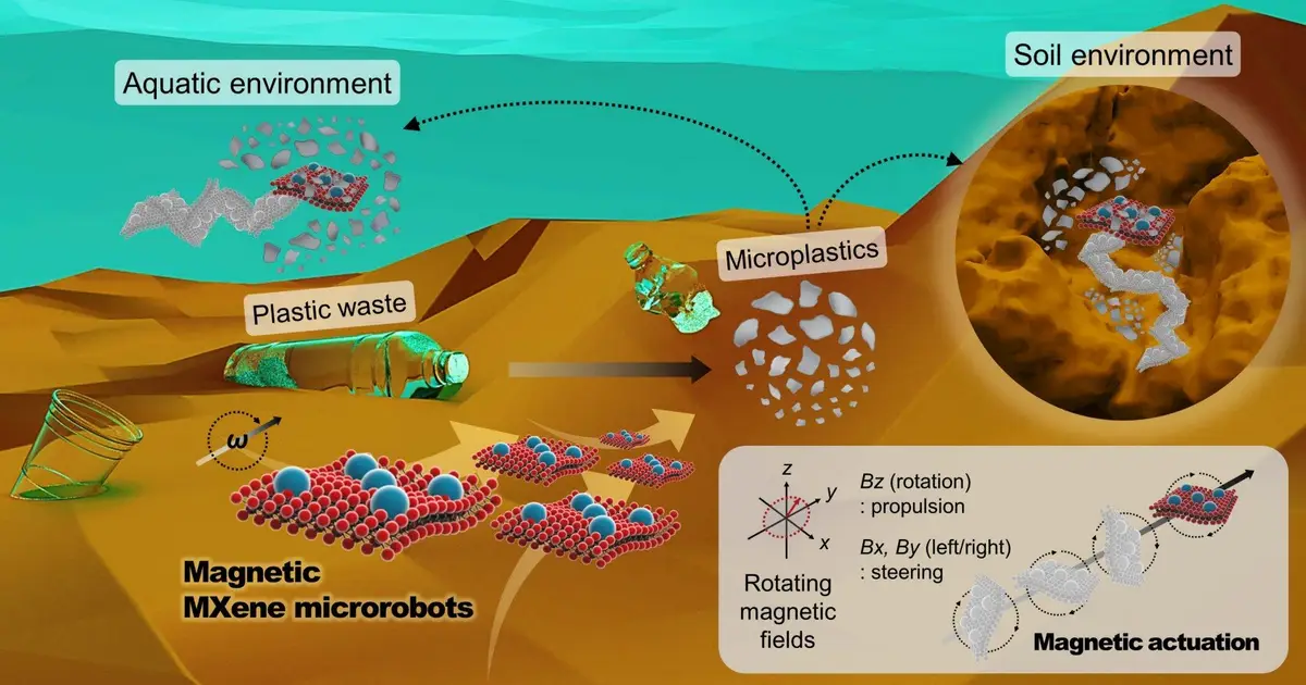 Swarms of tiny robots remove microplastics from soil and water