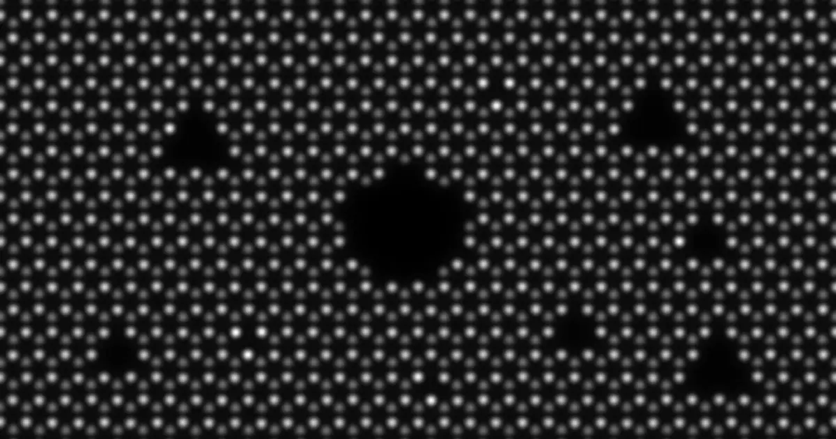 'White graphene' reshaped at the atomic scale with tailor-made nanopores