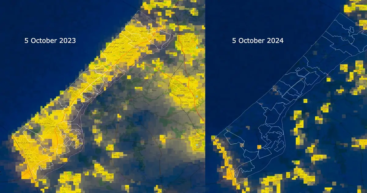 Remote sensing measures economic cost of war in Gaza