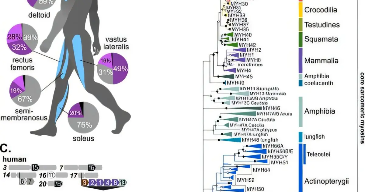 Hidden muscle machinery reveals 50 new gene subfamilies across vertebrates
