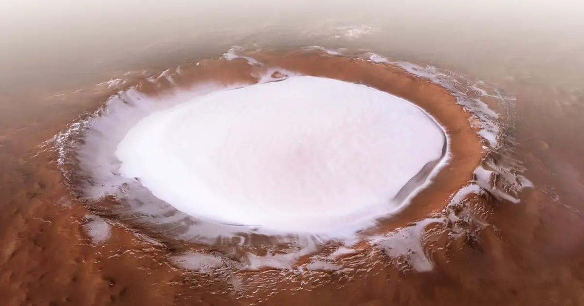The north pole of Mars is less dusty than scientists thought