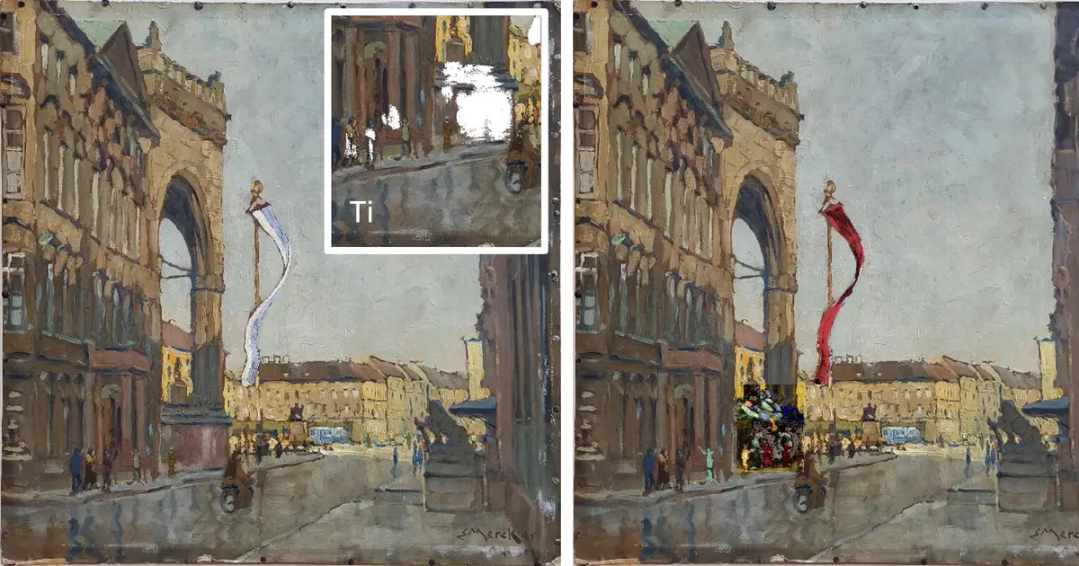X-ray scans uncover Nazi symbols hidden beneath postwar painting