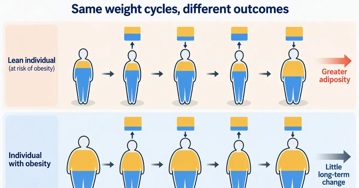 Yo-yo dieting may pose different risks depending on starting weight