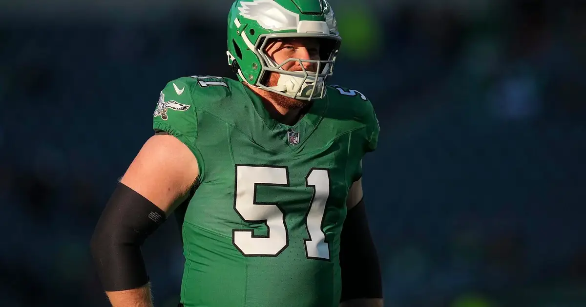 Eagles trade Pro Bowl center Cam Jurgens to the Ravens for two draft selections