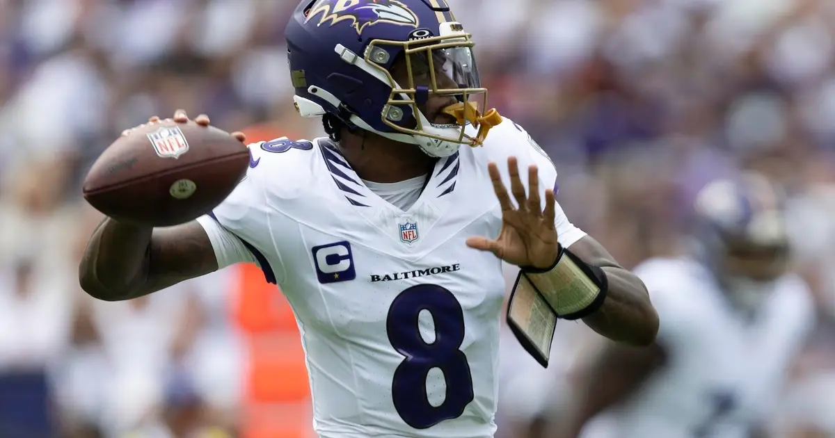 Ravens rule out Lamar Jackson for Week 5 matchup vs. Falcons due to ankle injury