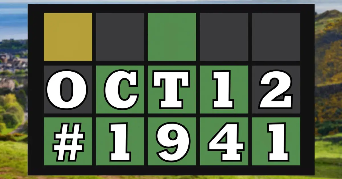 Today's Wordle Hints & Answer - October 12, 2026 (Puzzle #1941)