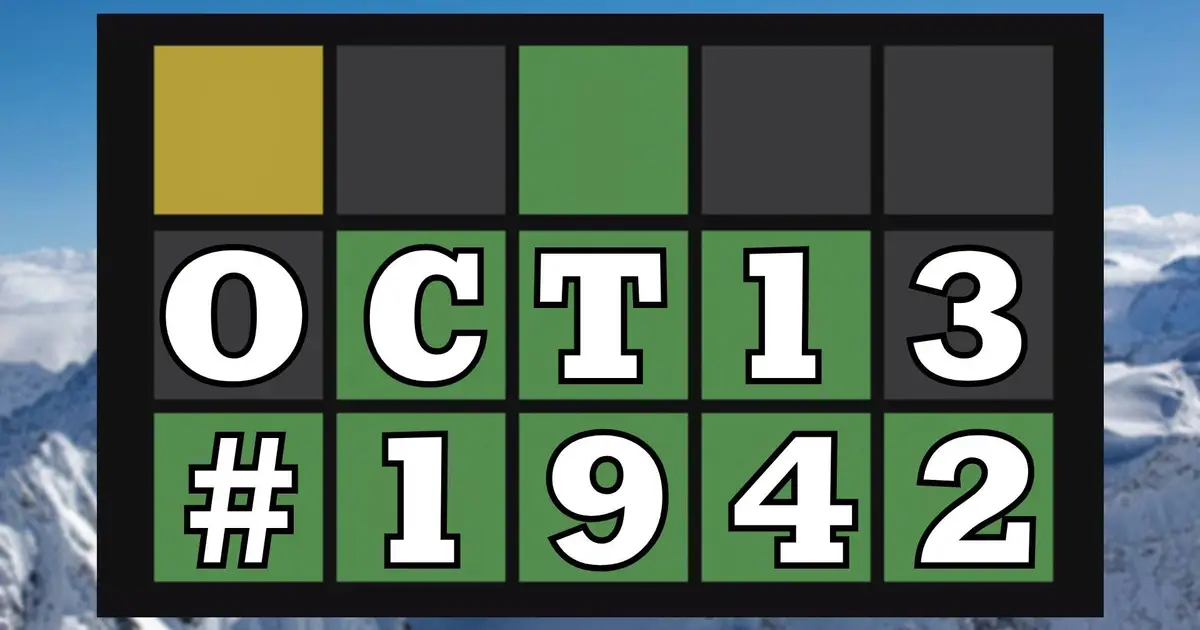 Today's Wordle Hints & Answer - October 13, 2026 (Puzzle #1942)