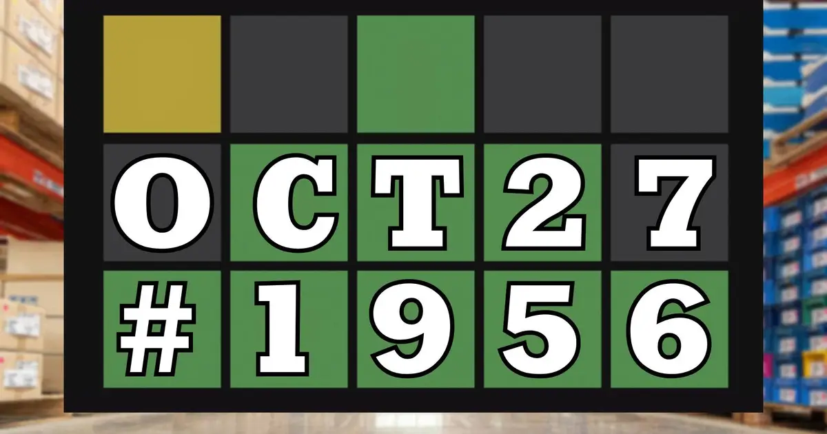 Today's Wordle Hints & Answer - October 27, 2026 (Puzzle #1956)
