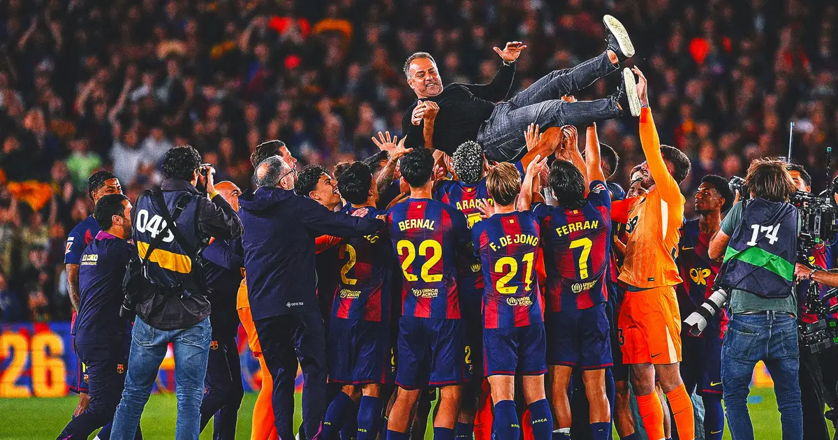 Grieving Hansi Flick Leads Barcelona to La Liga Title With Win Over Real Madrid
