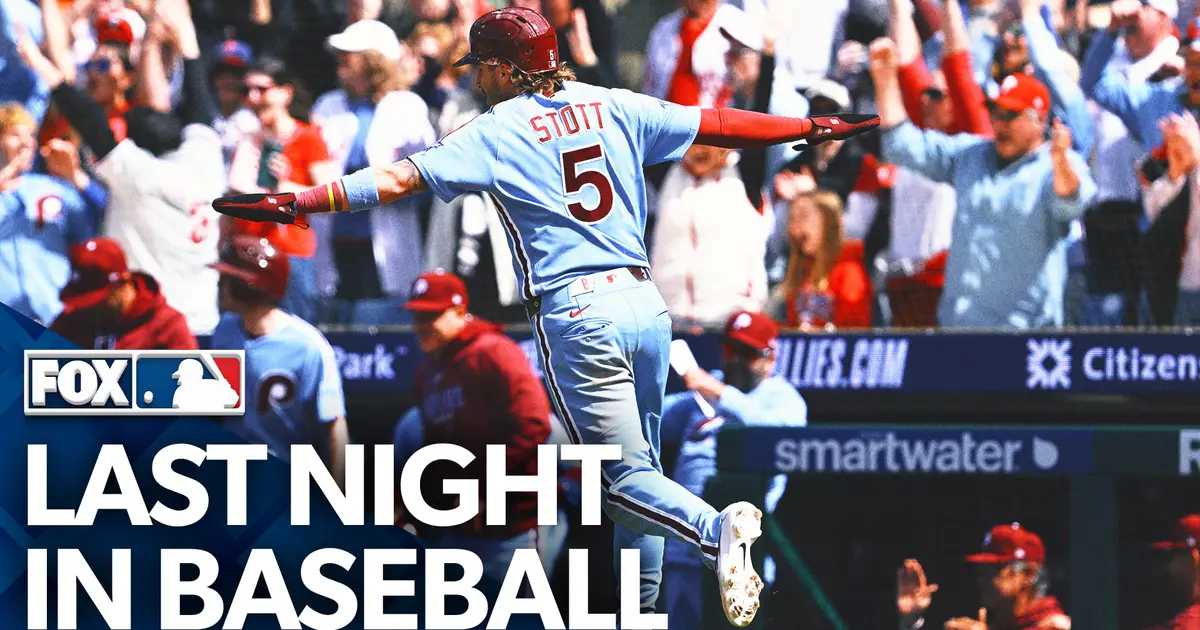 Last Night in Baseball: Phillies Walk Off Giants Twice in One Day