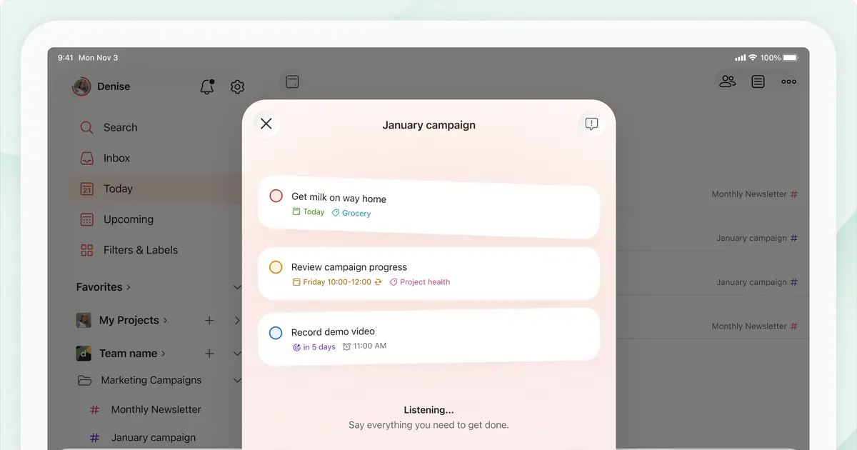 Todoist app now lets you add tasks to your to - do list by speaking to its AI