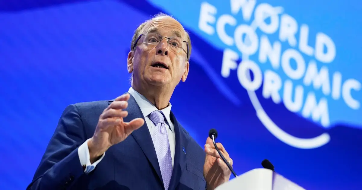 Larry Fink : Making People  Care  About the WEF Agenda