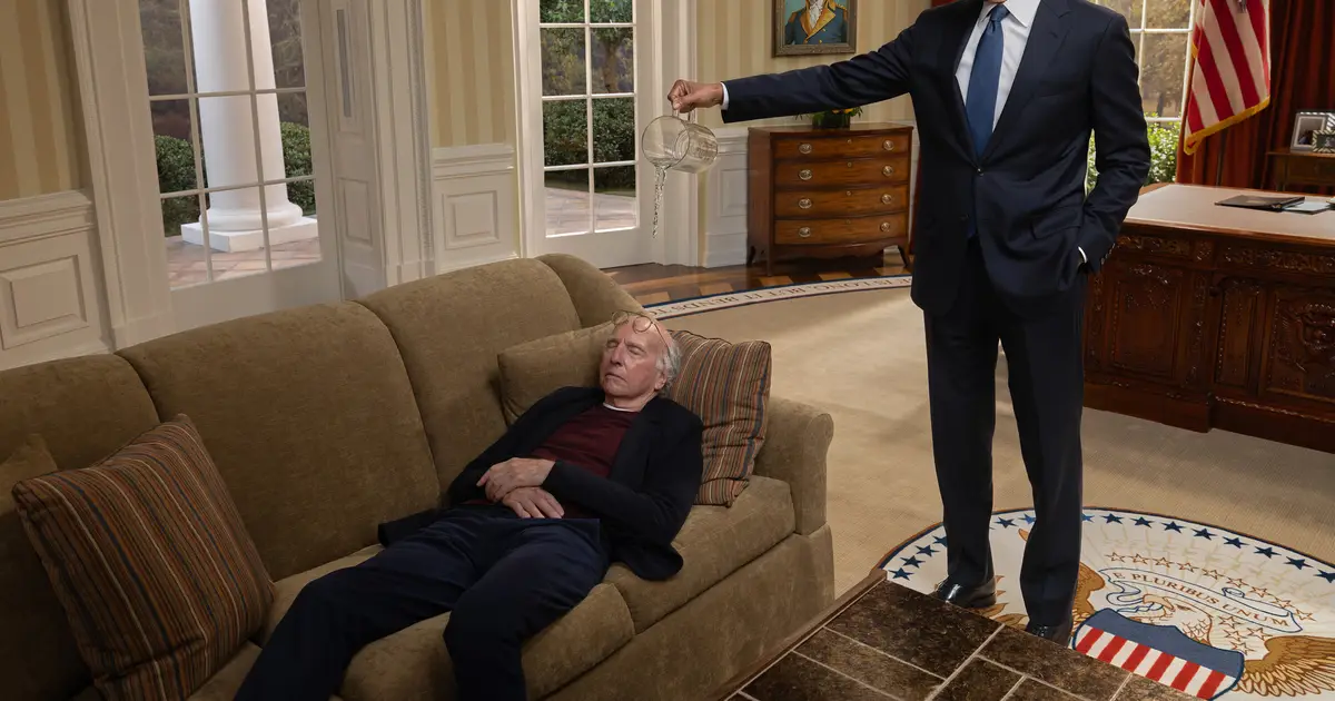 Behind the Scenes of Obama’s Acting Cameo in ‘Life, Larry’: Blaming Larry David for His Tan Suit Debacle, Improvising Lines and Ranting About Ketchup
