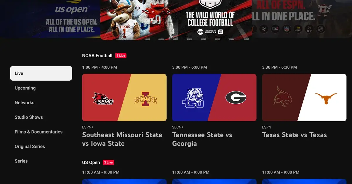 ESPN Unlimited Now Available on YouTube TV