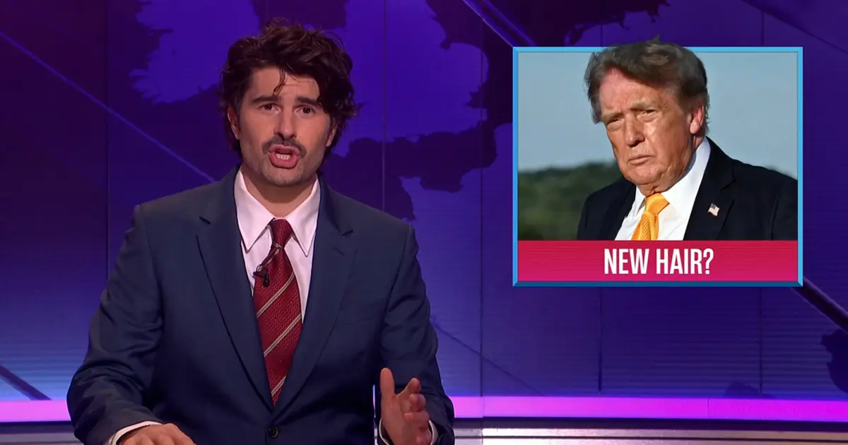 ‘SNL U.K.’ Weekend Update Takes Aim at Trump’s New Hair — and Paddy Young Says the Punchline Was ‘Taken From Me by Our Legal Team’