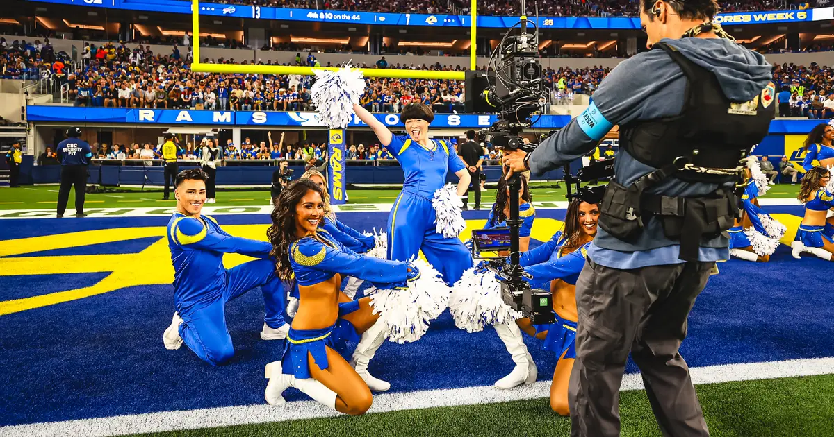 NFL Introduces Celebrity Guest Cheerleaders: On the Sidelines With Comedian Atsuko Okatsuka and the L.A. Rams (EXCLUSIVE)