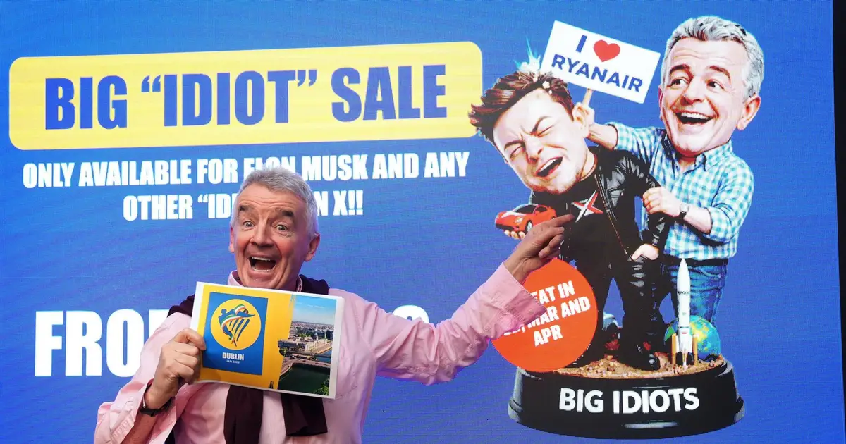 Ryanair CEO dismisses Elon Musk idea of buying airline as feud escalates