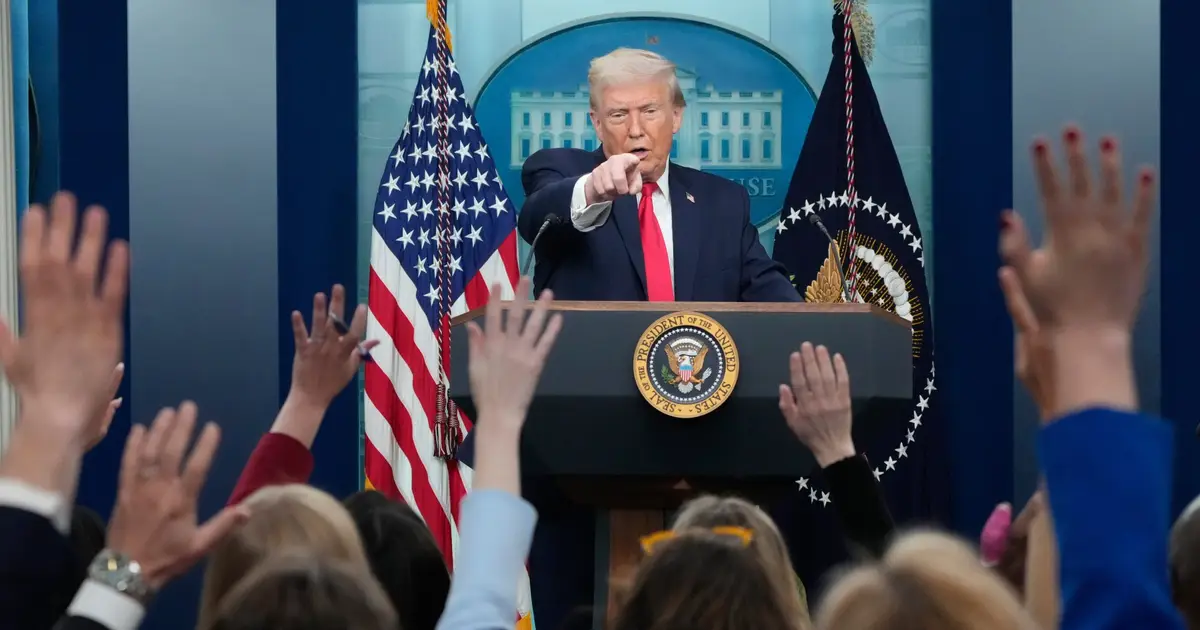FACT FOCUS : Trump highlights familiar false claims as he reviews his first year back in office