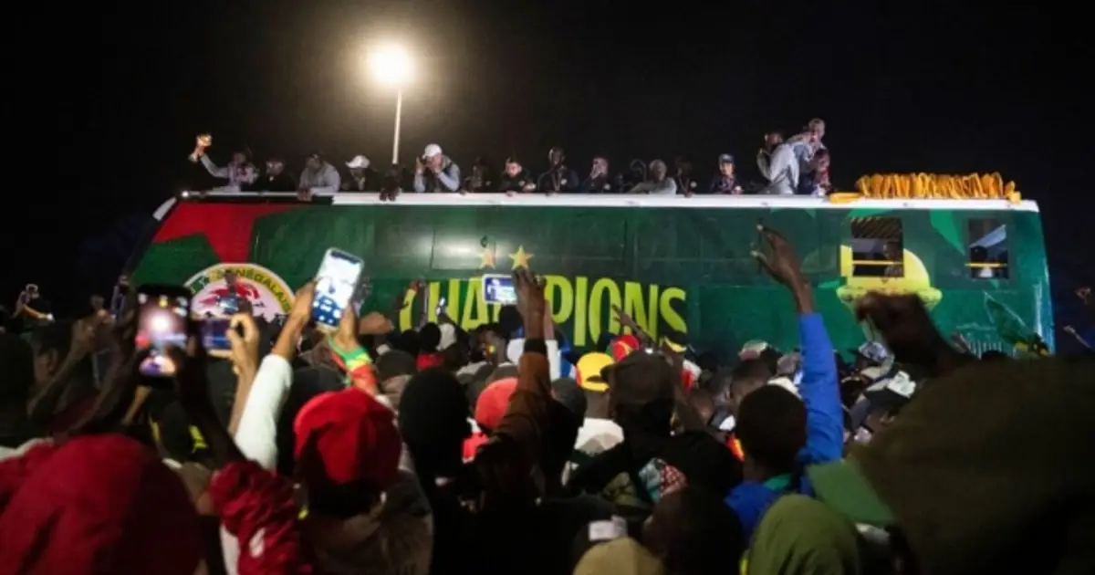 Senegal  Historic  AFCON Champs Honoured With Parade , Presidential Praise