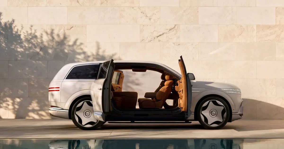 Genesis GV90 SUV Debuts With Coach Doors, 310-Mile Range