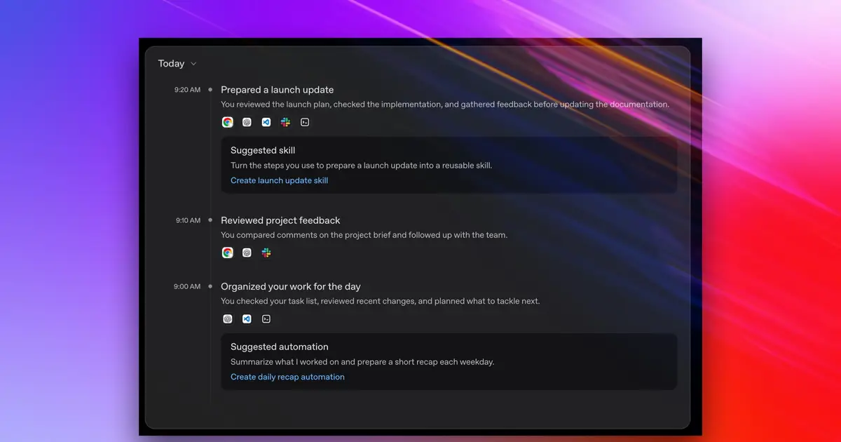 ChatGPT Can Now Add Your Mac Activity to Its Memories