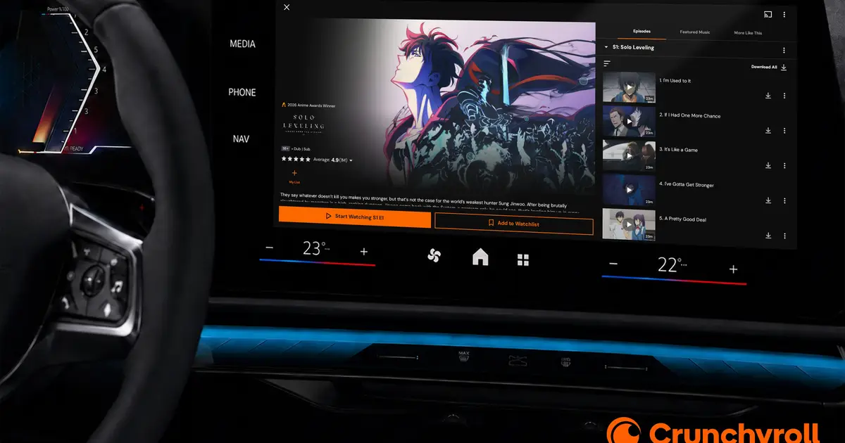 Exclusive: New Crunchyroll Collab Brings Anime Streaming to Cars
