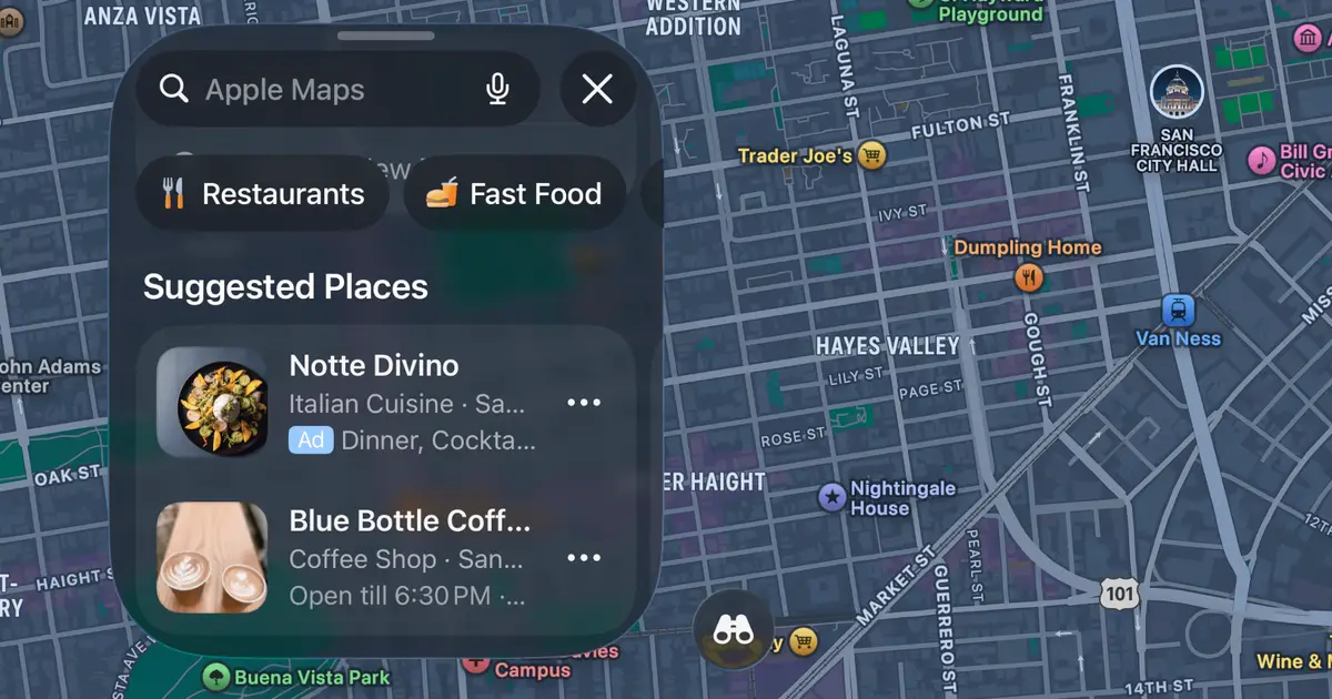 Apple Maps Has Ads Now. They Might Not Be Terrible, but You Can’t Turn Them Off