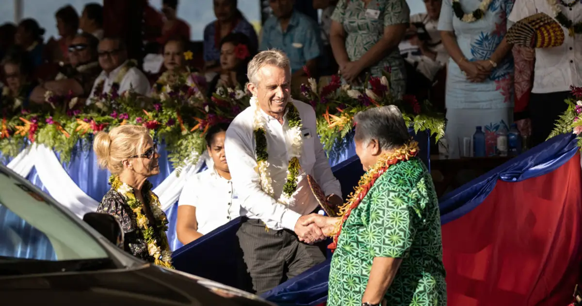 Newly obtained emails undermine RFK Jr . testimony about 2019 Samoa trip before measles outbreak
