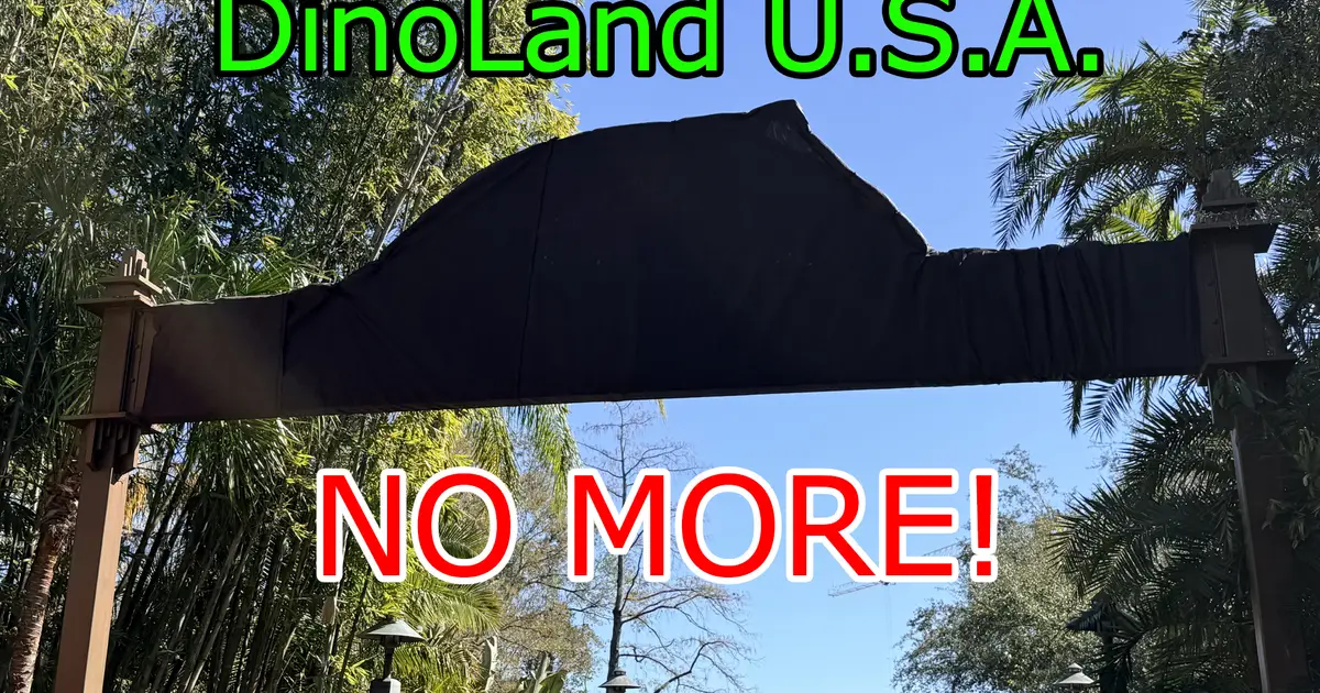 DinoLand united states A . Sign Covered , Path Blocked at Disney Animal Kingdom ( Photos )