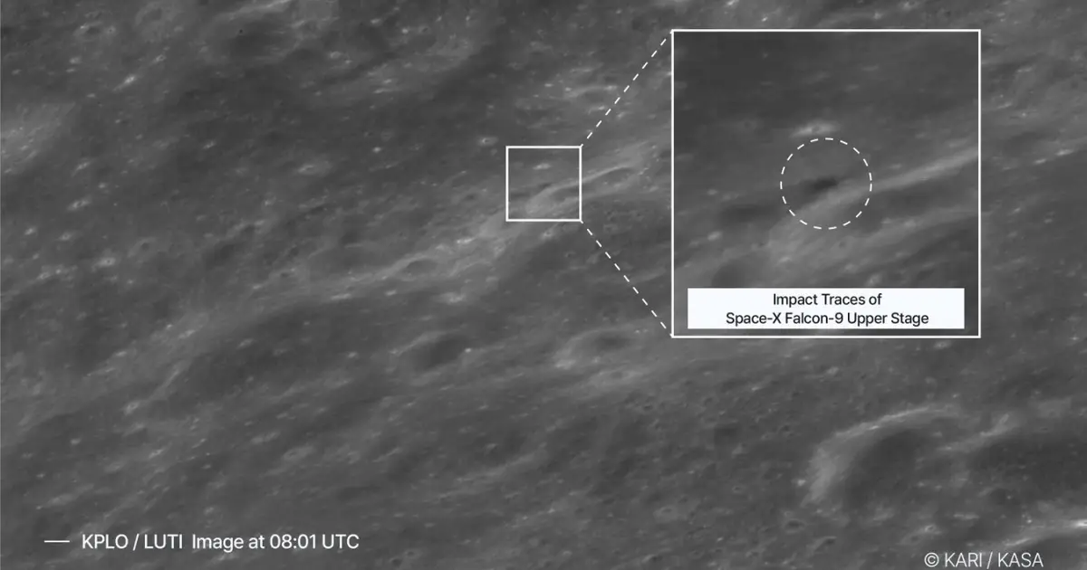 SpaceX crash site on moon revealed by South Korean orbiter