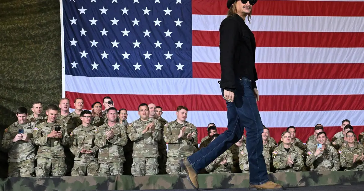 Army investigating after helicopters hovered alongside Kid Rock swimming pool as he saluted