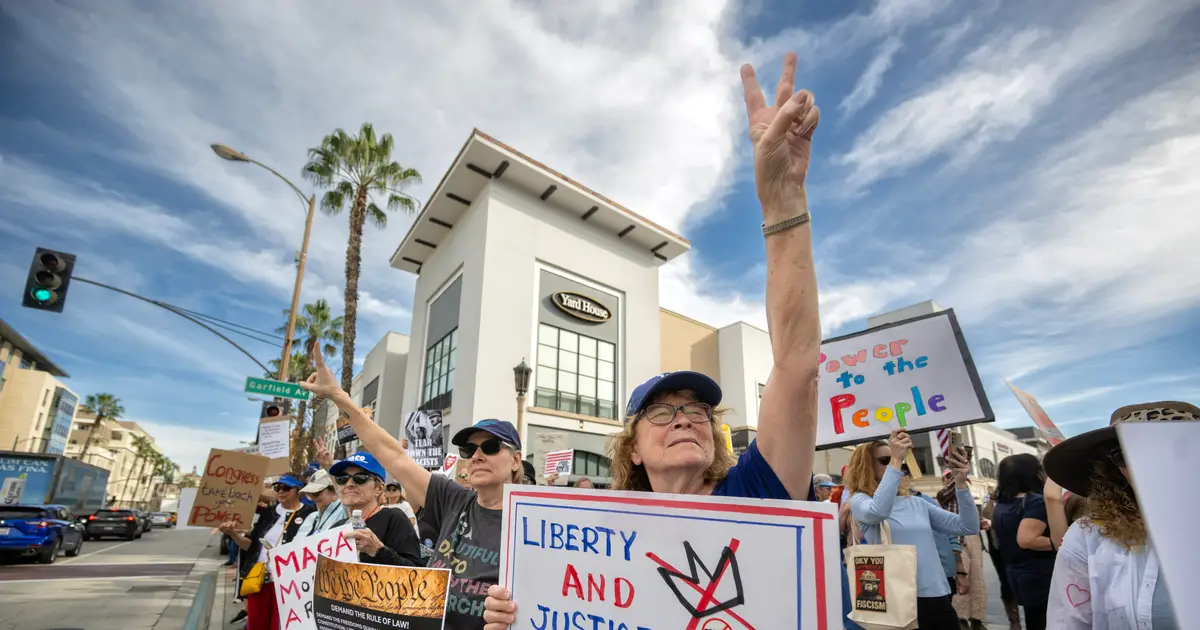 LA County rallies protest Trump administration policies at  Free America  walkouts – Press Telegram